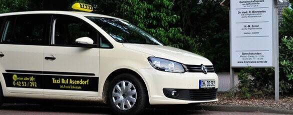 In Bruchhausen-Vilsen zu Hause: Taxi Asendorf, Tel. 04253 292.
